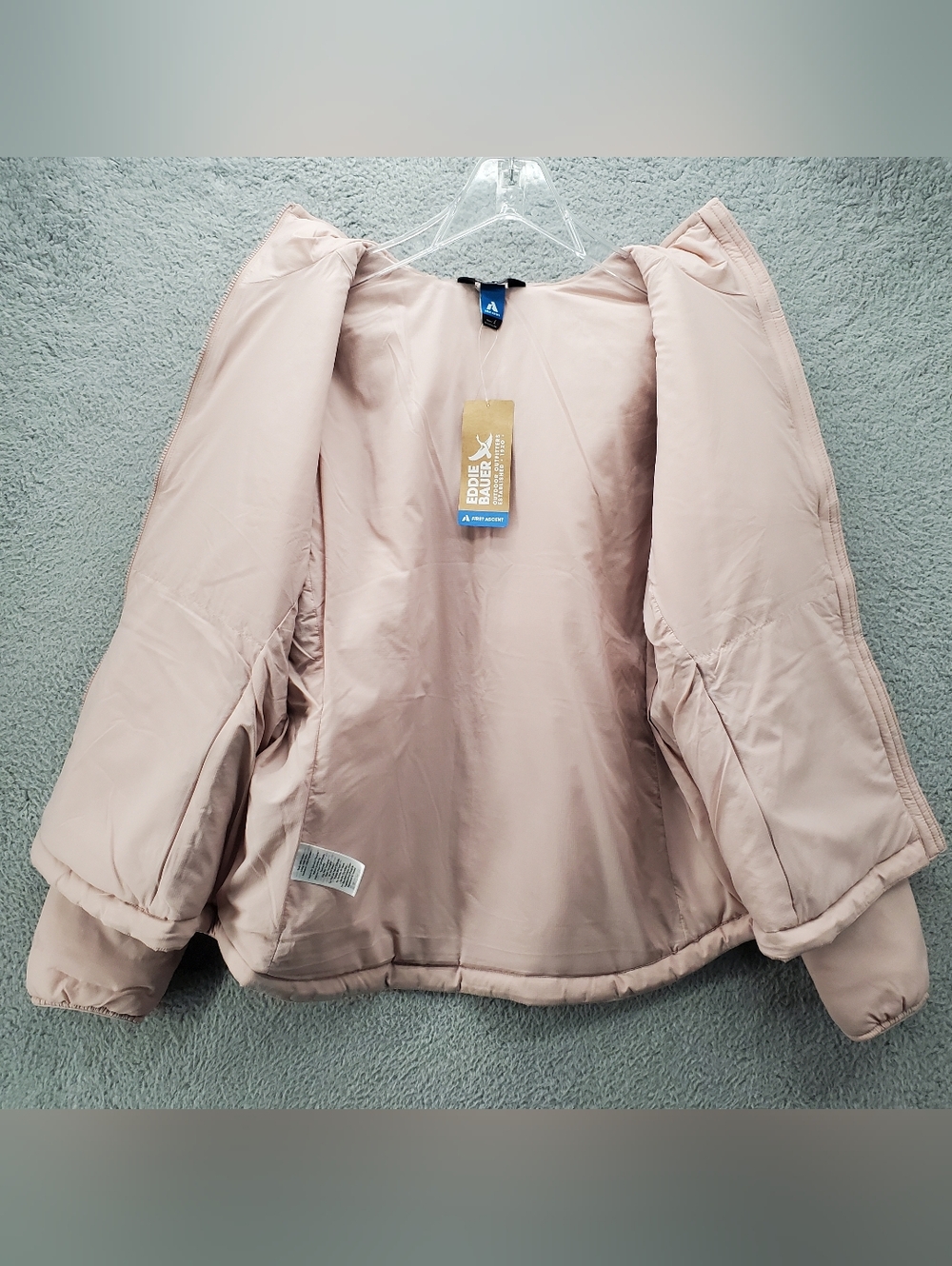 Eddie Bauer Astro Air Hoodie Jacket Womens Large Pink First Ascent NWT - Picture 4 of 11